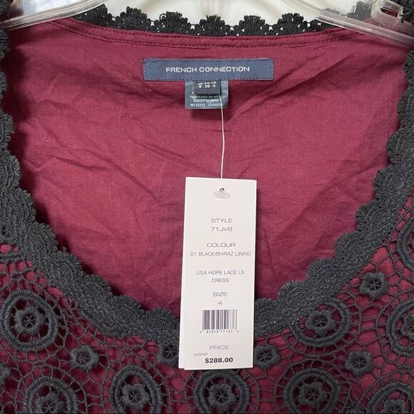 NWT FRENCH CONNECTION USA Hope Lace Dress size 4 - Picture 7 of 12
